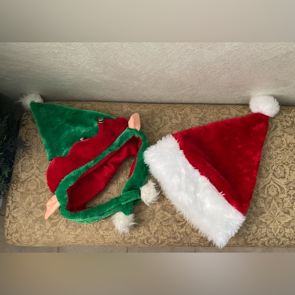 Santa and Elf Christmas Holiday Hats - Picture 1 of 10